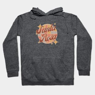 Santa Rosa City California disco ball Retro Vintage Design Hoodie